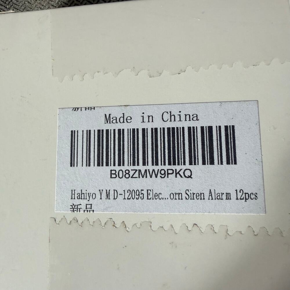 Hahiyo YMD-12095 Electronic Buzzer Horn Siren Alarm 12 Pack NEW